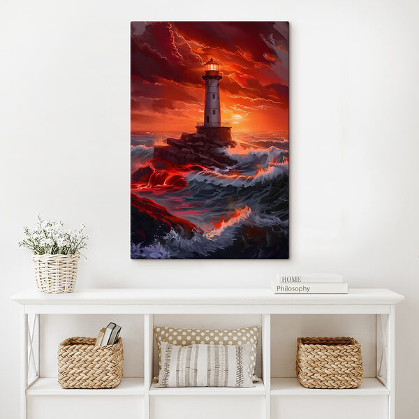 A lighthouse in the ocean A lighthouse in the ocean