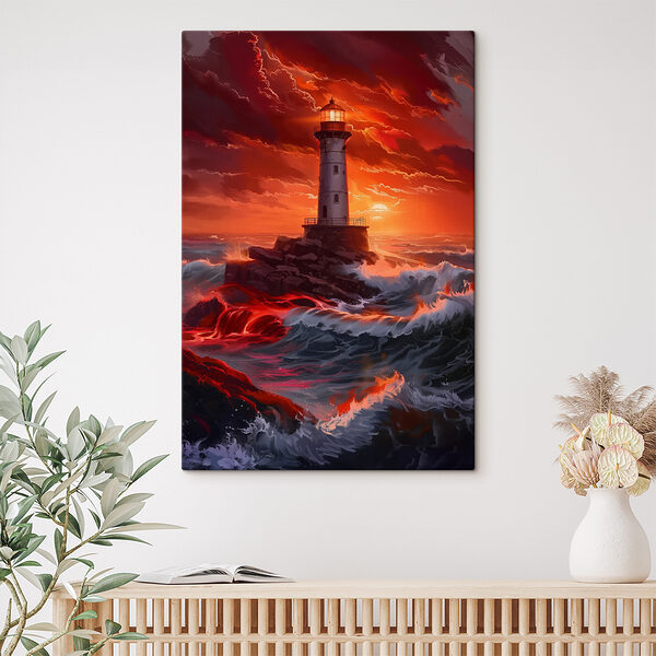 A lighthouse in the ocean A lighthouse in the ocean
