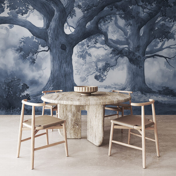A group of trees with many branches A group of trees with many branches