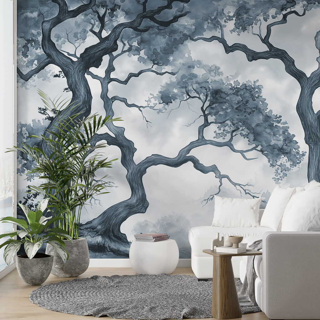 A group of trees with branches