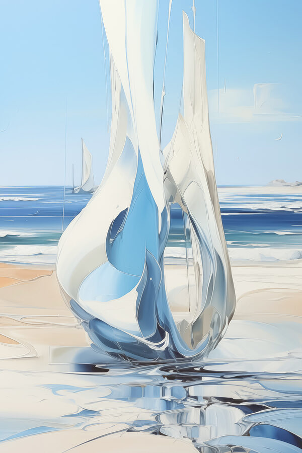 A sailboat on a beach A sailboat on a beach