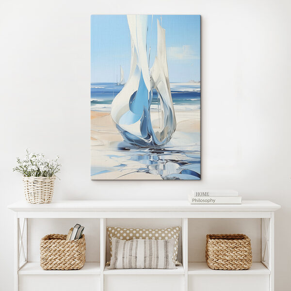 A sailboat on a beach A sailboat on a beach