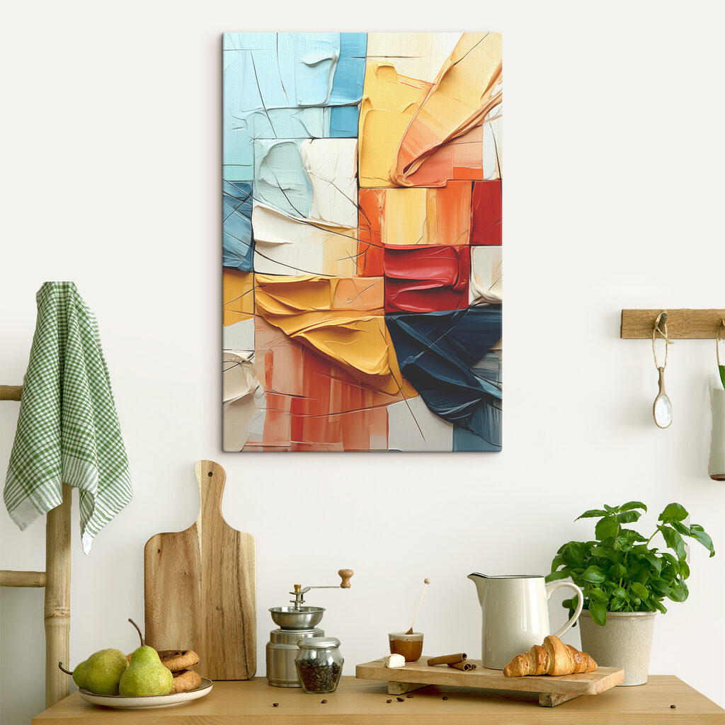 Colorful abstract composition with dynamic layers Colorful abstract composition with dynamic layers