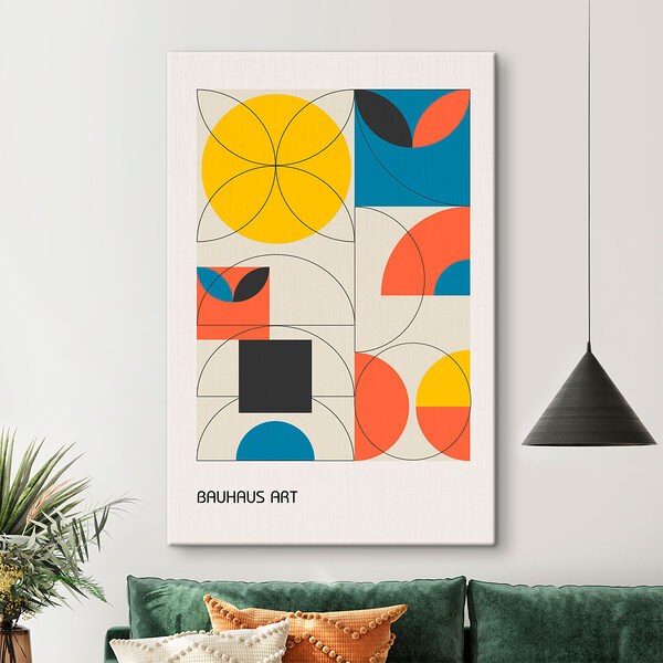 A colorful geometric shapes and circles A colorful geometric shapes and circles