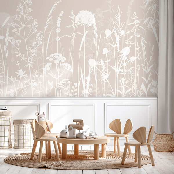 Eine weiße Blumensilhouette Eine weiße Blumensilhouette
