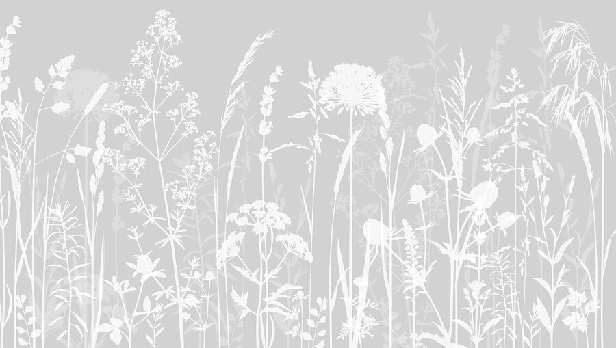 Eine weiße Blumensilhouette Eine weiße Blumensilhouette