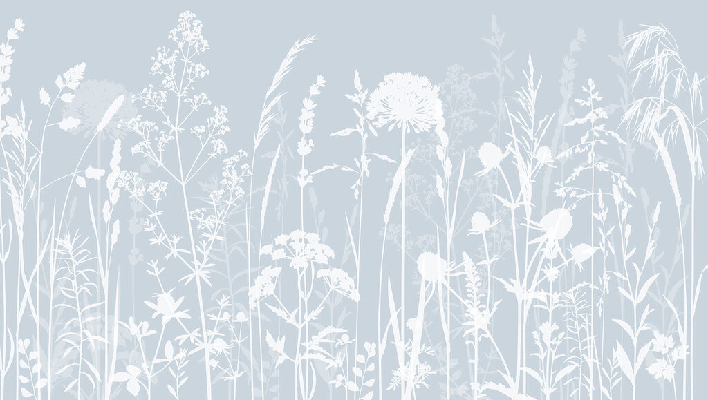 Eine weiße Blumensilhouette Eine weiße Blumensilhouette