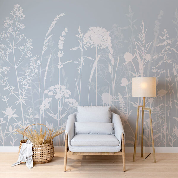 Eine weiße Blumensilhouette Eine weiße Blumensilhouette