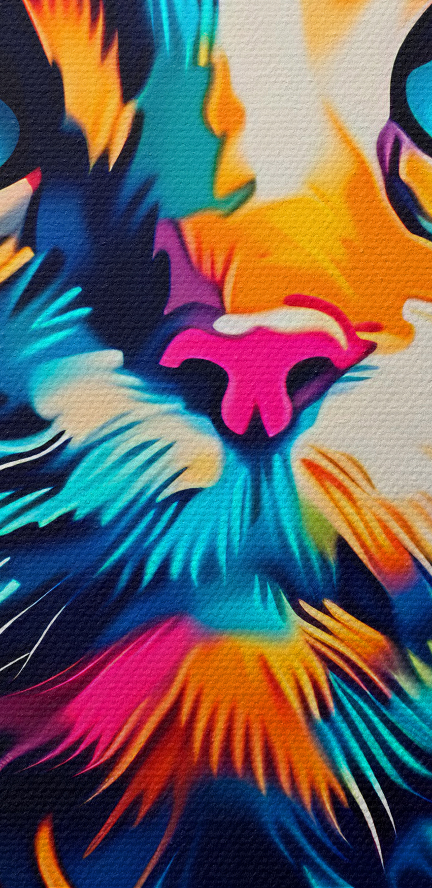 Eine bunte Katze mit blauen Augen Eine bunte Katze mit blauen Augen