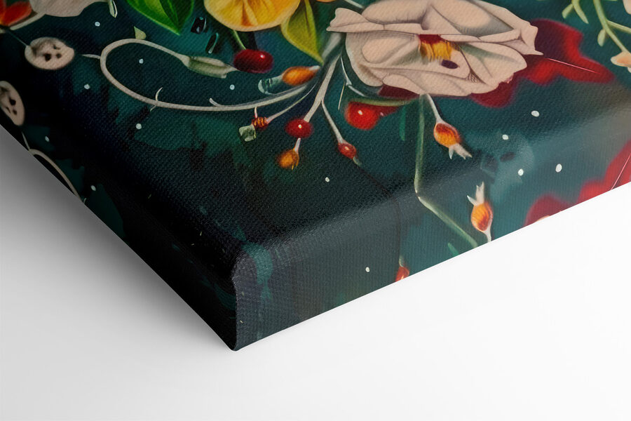 Ein buntes Herz mit Blumen
