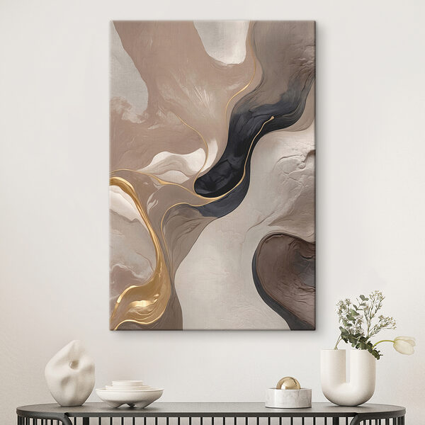 A close up of a painting