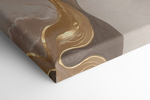 A close up of a painting