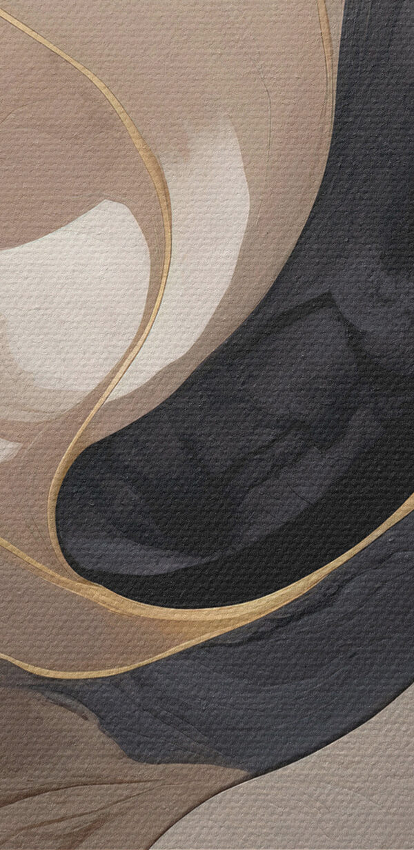 A close up of a painting