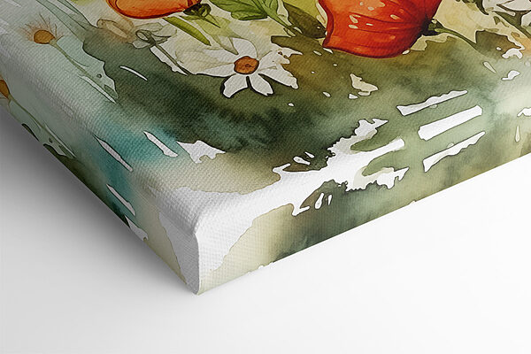 Aquarell eines in einem Blumenfeld stehenden Tieres Aquarell eines in einem Blumenfeld stehenden Tieres