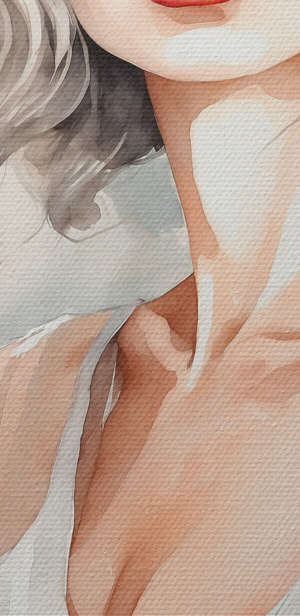 Ein Aquarell einer Frau mit Sonnenbrille Ein Aquarell einer Frau mit Sonnenbrille