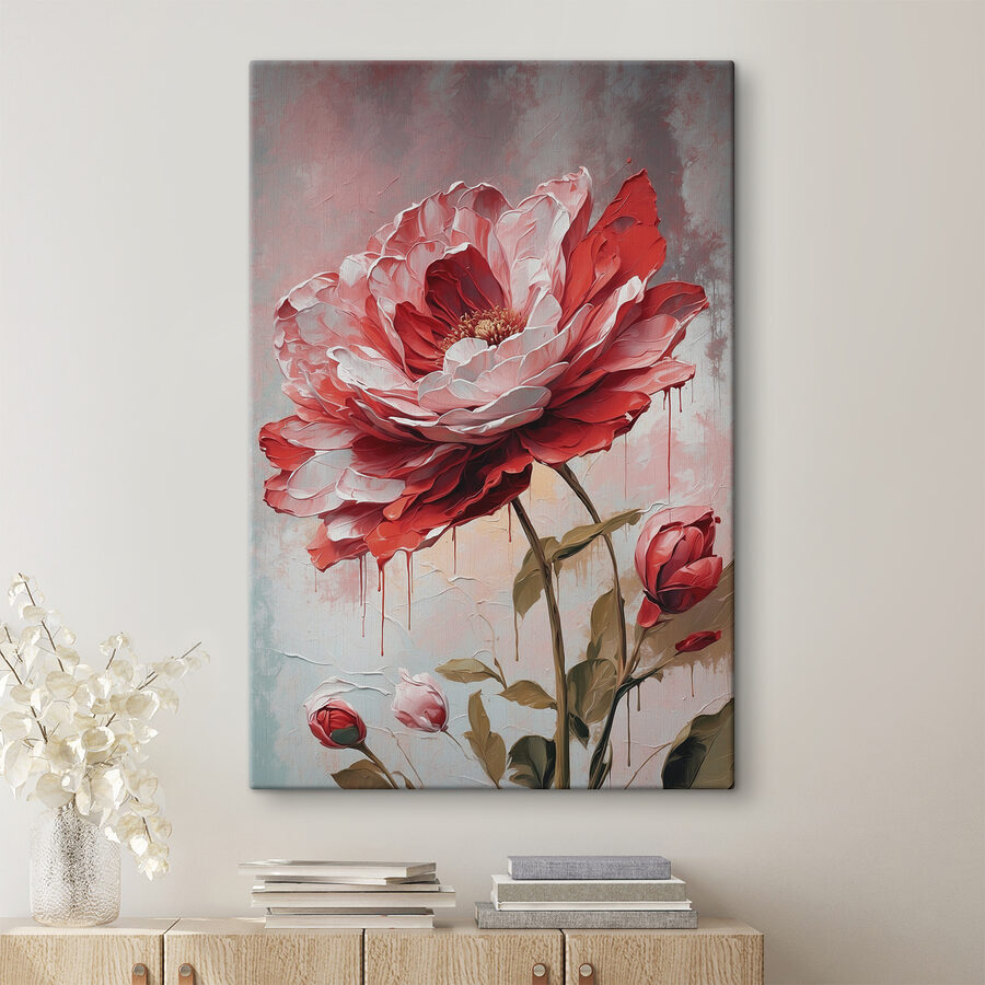 Ein Gemälde einer Blume Ein Gemälde einer Blume
