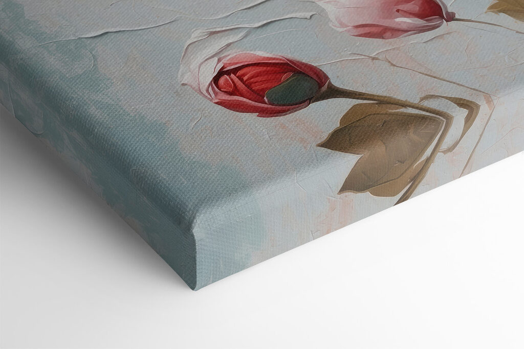 A painting of a flower