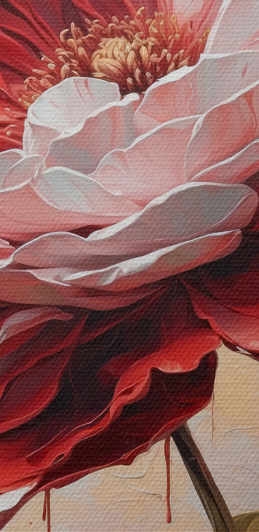 Ein Gemälde einer Blume Ein Gemälde einer Blume