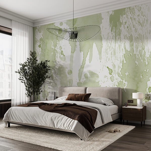 A close up of a paint splatter