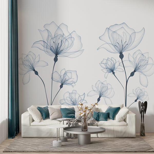 Eine transparente Blume auf weißem Hintergrund Eine transparente Blume auf weißem Hintergrund