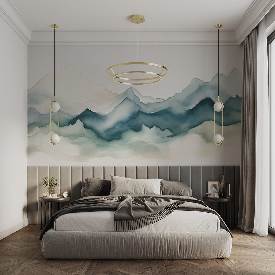 Ein Aquarell von Bergen Ein Aquarell von Bergen