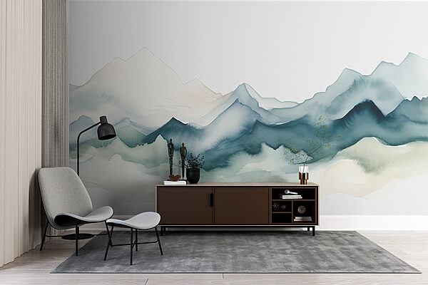 Ein Aquarell von Bergen Ein Aquarell von Bergen