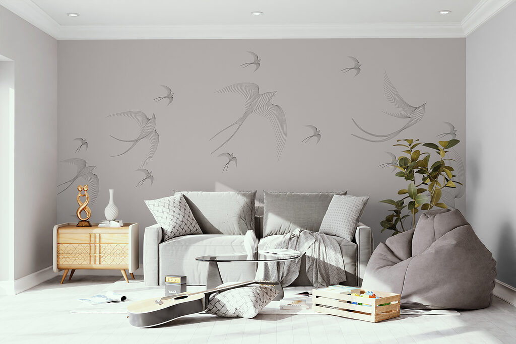 A group of birds flying A group of birds flying