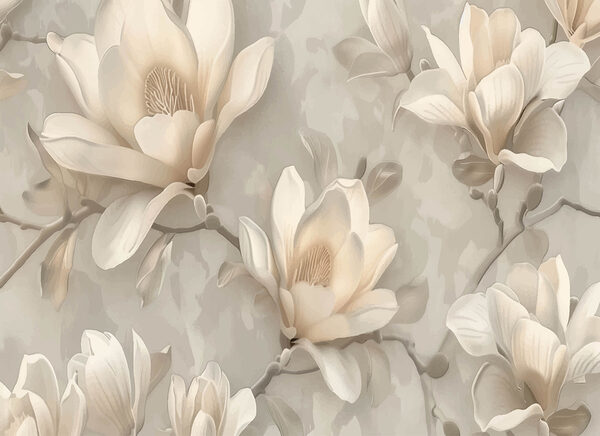 Eine Tapete mit Blumen Eine Tapete mit Blumen