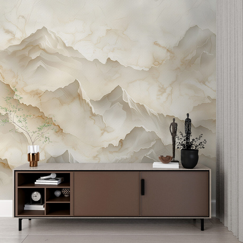 A white and brown marble