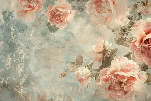 Eine Gruppe von rosa Blumen Eine Gruppe von rosa Blumen
