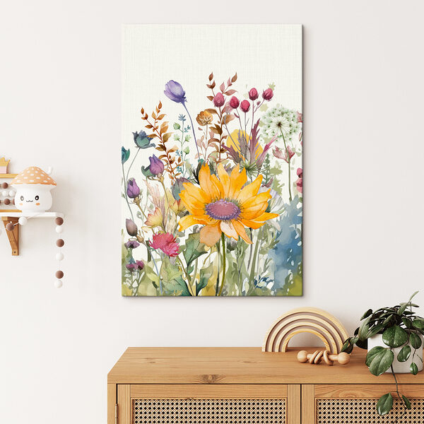 Ein Aquarell mit Blumen Ein Aquarell mit Blumen