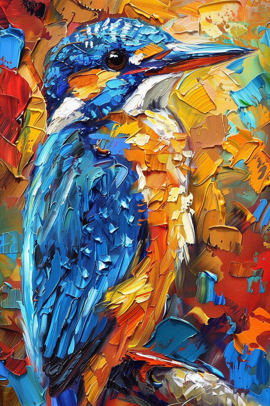 Ein Gemälde eines Vogels