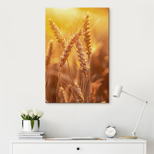 Nahaufnahme von Weizen auf einem Feld Wandbilder Nahaufnahme von Weizen auf einem Feld
