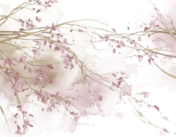 Aquarell eines Baumzweigs mit rosa Blüten w07919v1p 600x467 - Aquarell eines Baumzweigs mit rosa Blüten