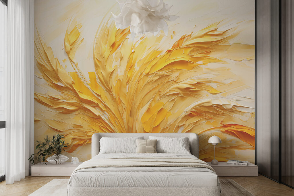 Yellow and white painting