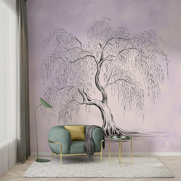 Baum mit Trauerweide Baum mit Trauerweide