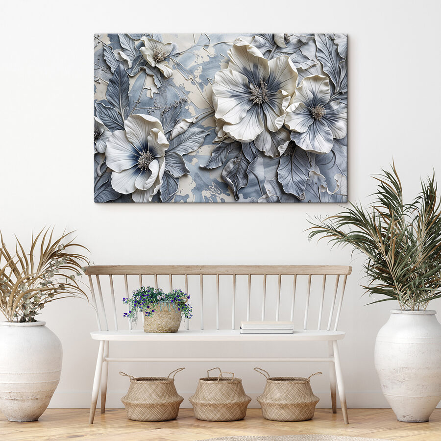 Gruppe von Blumen auf einer Fläche