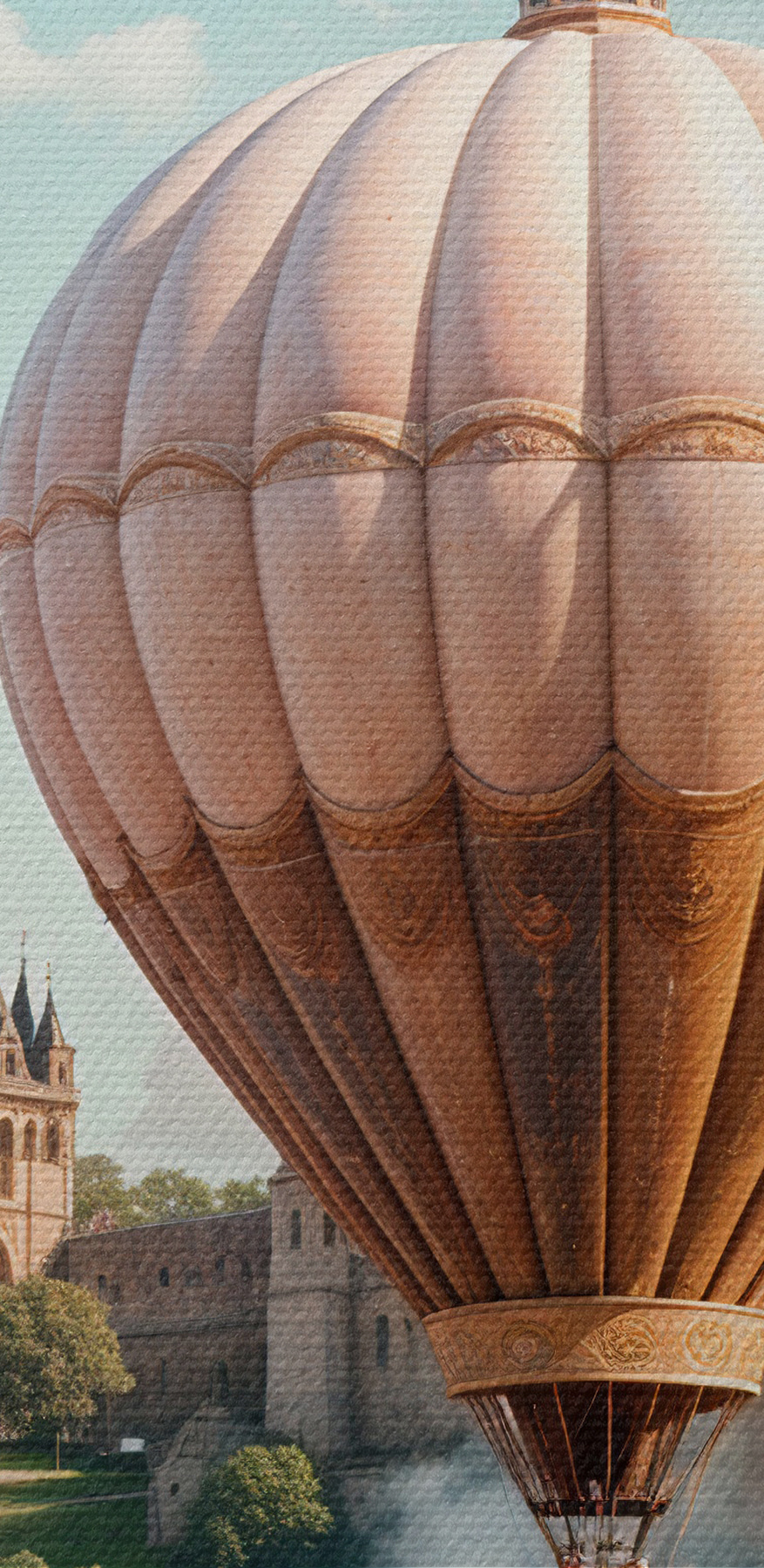 Schloss mit Heißluftballons