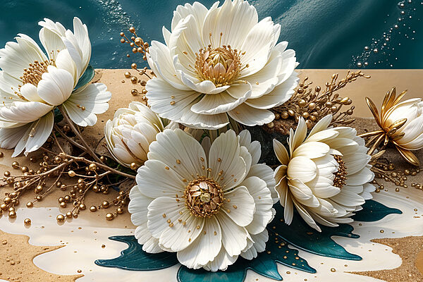Gruppe von weißen Blumen Gruppe von weißen Blumen