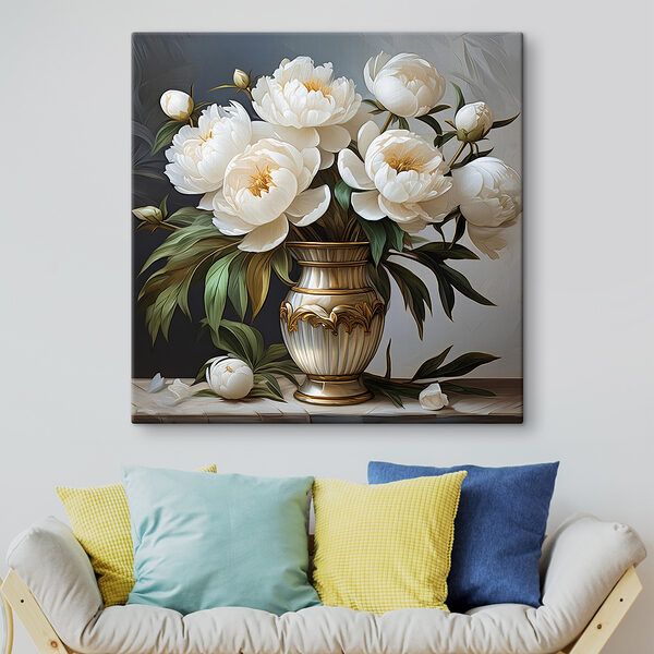 Gemälde von Blumen in einer Vase Gemälde von Blumen in einer Vase
