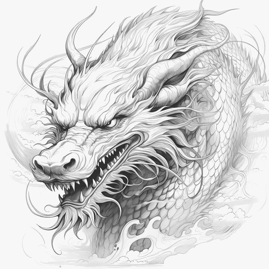 Drawing of a dragon