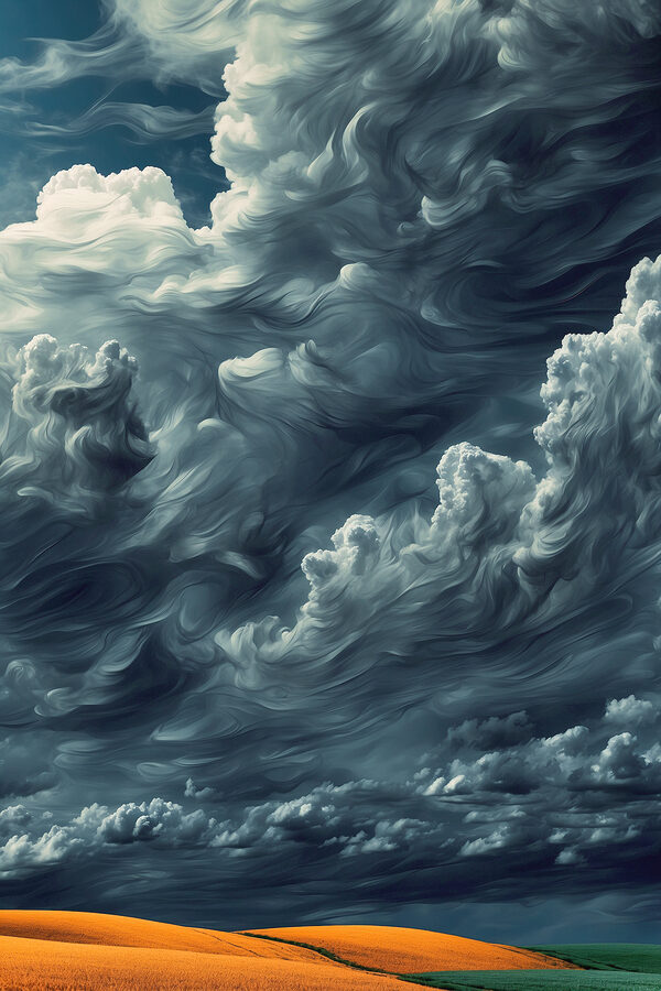 Bewölkter Himmel mit vielen Wolken Bewölkter Himmel mit vielen Wolken