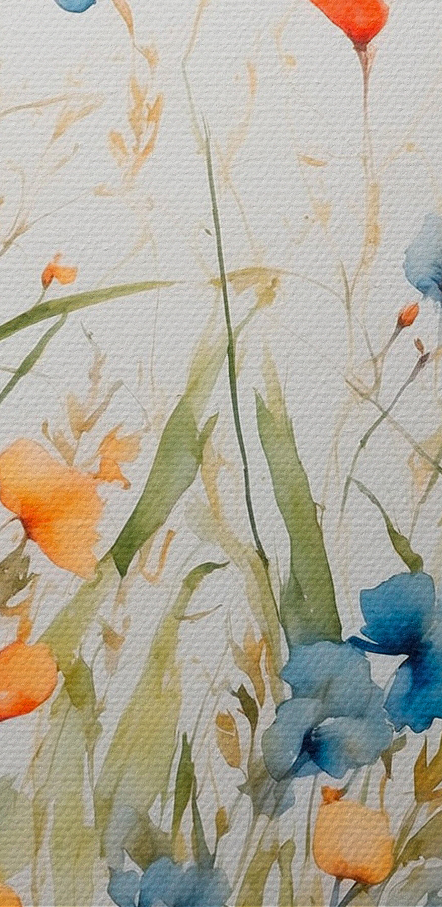 Malerei von Blumen und Gras Malerei von Blumen und Gras