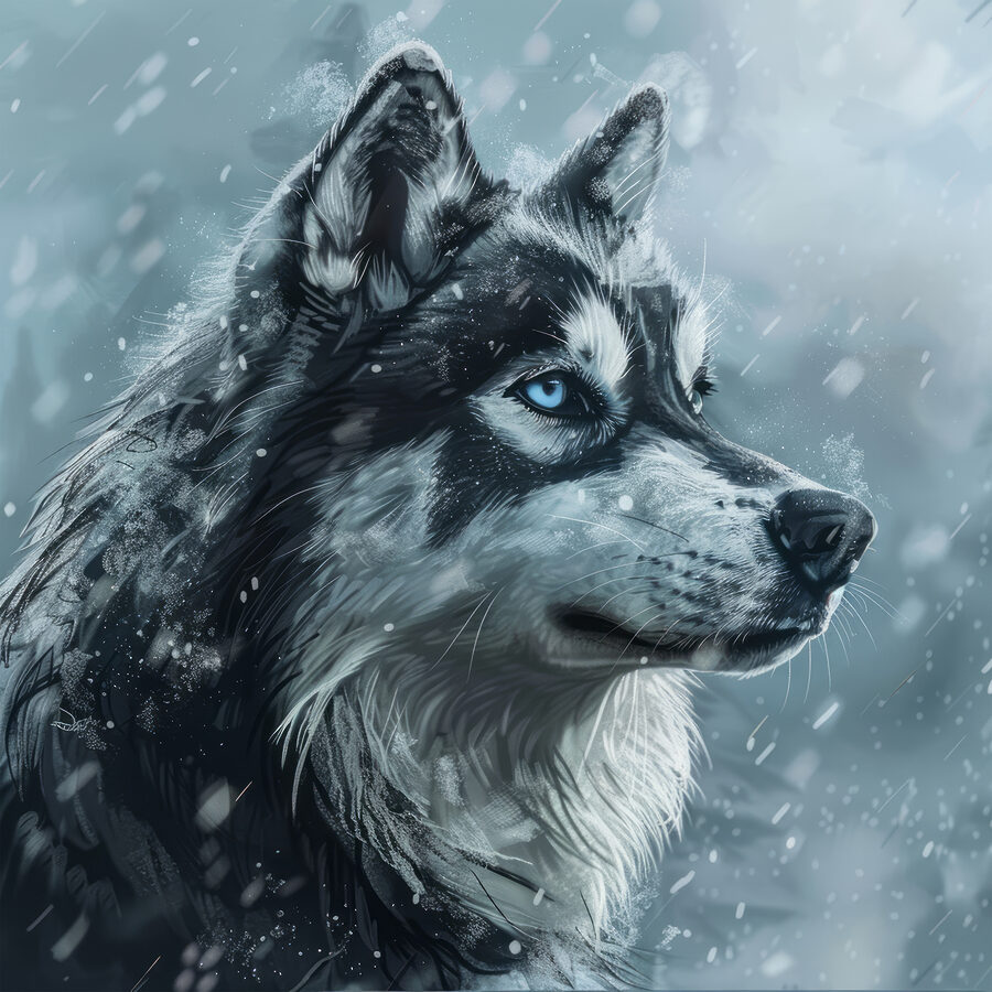 Hund im Schnee