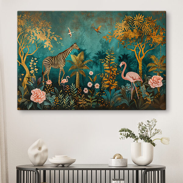 Painting of animals in a jungle Painting of animals in a jungle