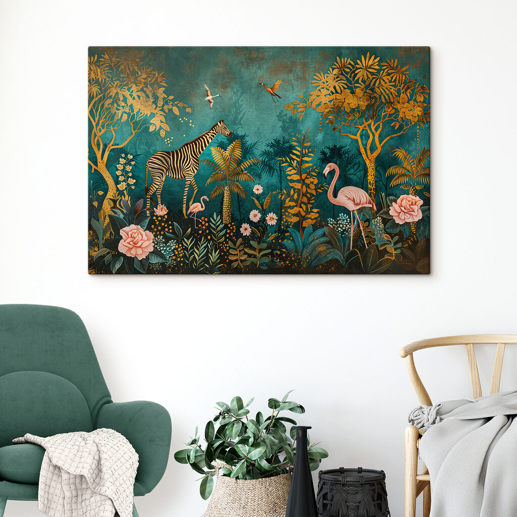 Painting of animals in a jungle Painting of animals in a jungle