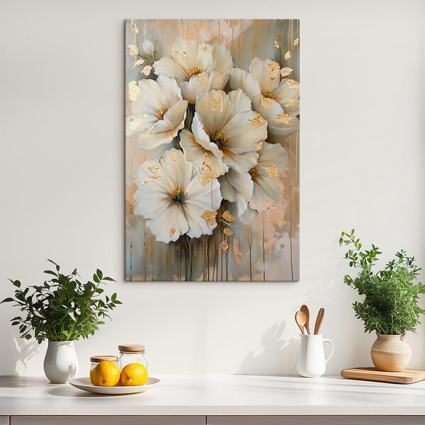 Elegante Blumen mit metallischen Details. Elegante Blumen mit metallischen Details.