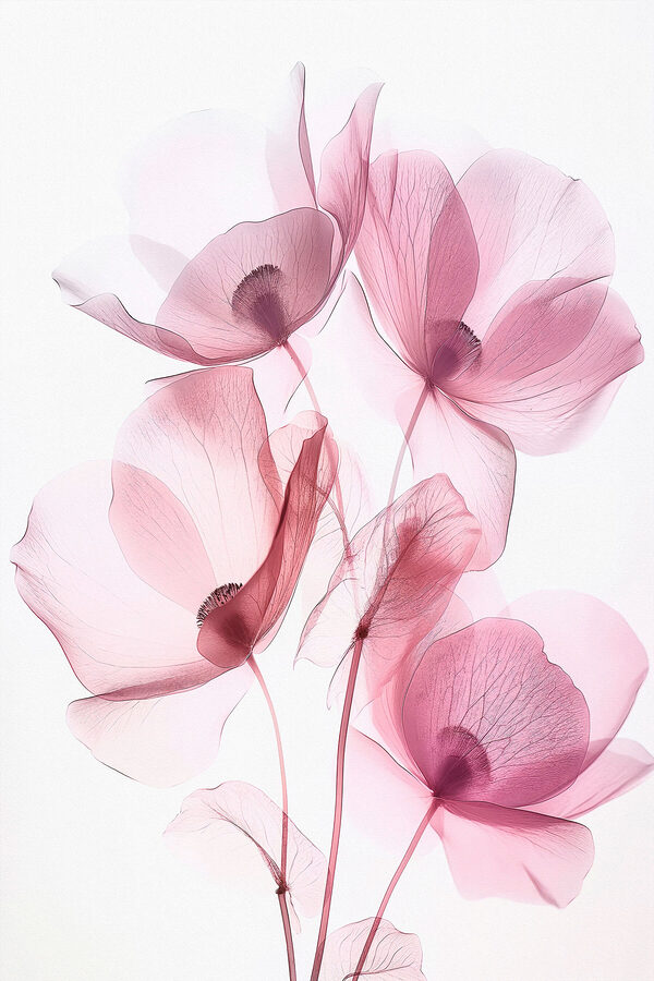 Gruppe von rosa Blumen Gruppe von rosa Blumen