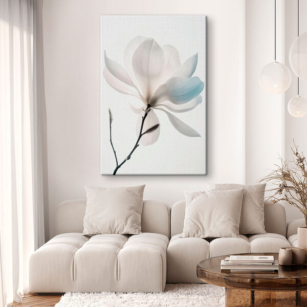 Weiße Blume mit Blättern Weiße Blume mit Blättern