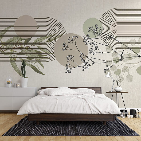 Botanisches Design mit abstrakten Elementen. Botanisches Design mit abstrakten Elementen.